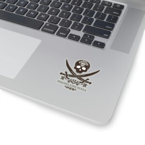 Jolly Roger Pirates Life Style Transparent Kiss-Cut Stickers