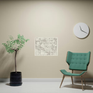 Vintage 18th Century Map of the West Indies Herman Moll Matte Finish Poster